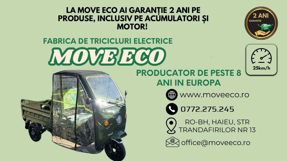 Tricicleta electrica-TukTuk 60V-20AH / RO omologata /2 ani garantie