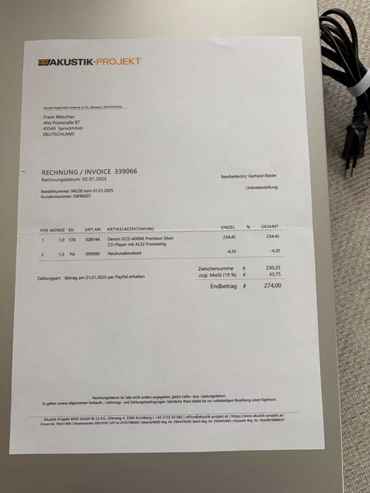 Продавам CD DENON DCD-600NE като нов