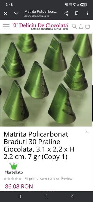 Matrite policarbonat ciocolat si praline