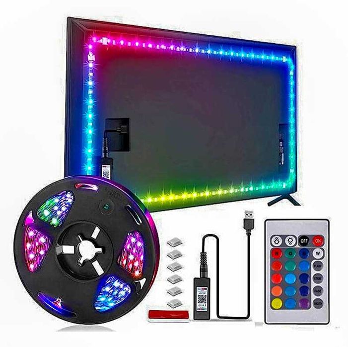 USB Лед лента за Телевизор или Монитор , RGB Led TV Backlight