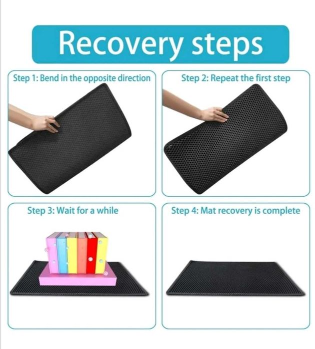 Двуслойна постелка за котешка тоалетна килимче