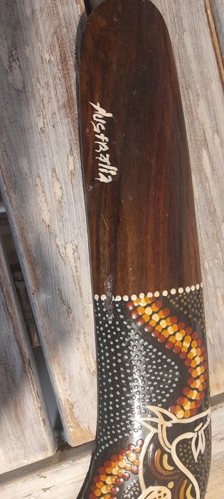 Автентичен Австралия бумеранг ръчно рисуван