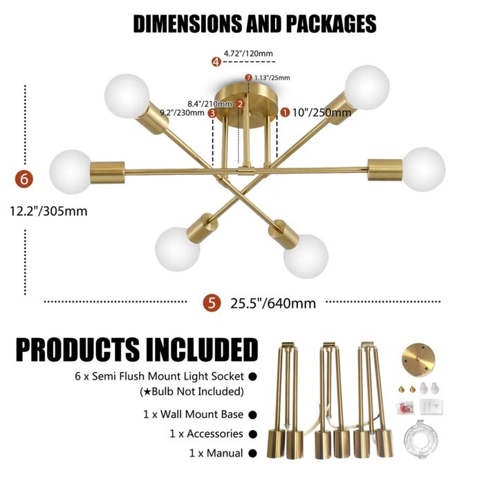Lustra LED Andast 6 becuri