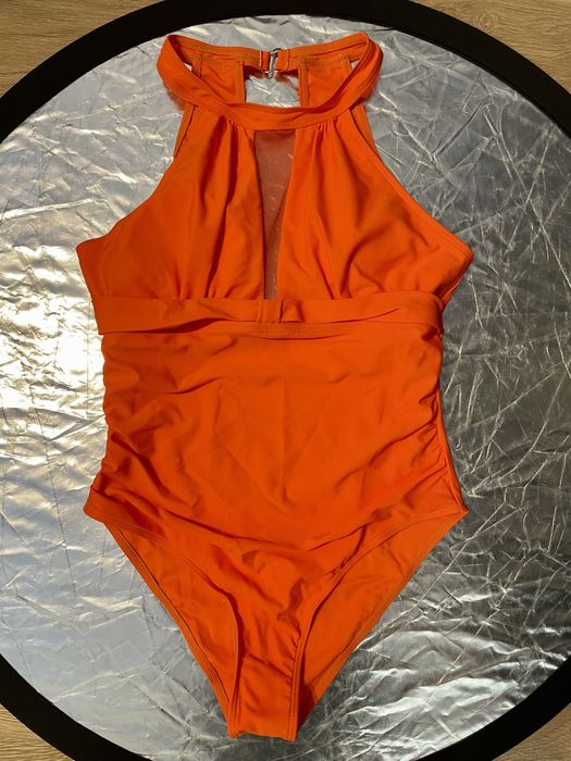 Costum de baie nou portocaliu intreg marime M