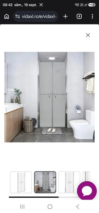 Ușă cabină de duș, mat, 76 x 190 cm, ESG