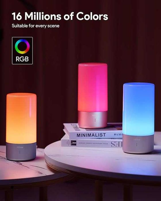 Hifree LED нощна лампа с тъч сензор, с RGB промяна на цвета