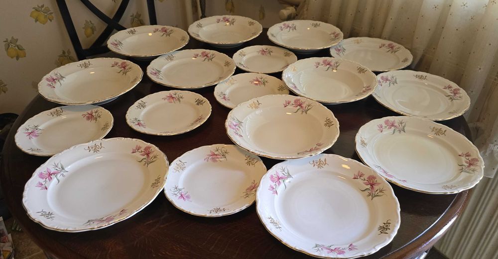 Бохемия Чехословакия– сервиз за хранене, костен порцелан, 17части