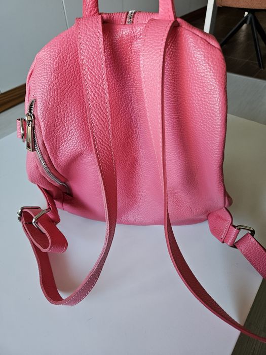 Италианска естествена кожена елегантна раница топ качество