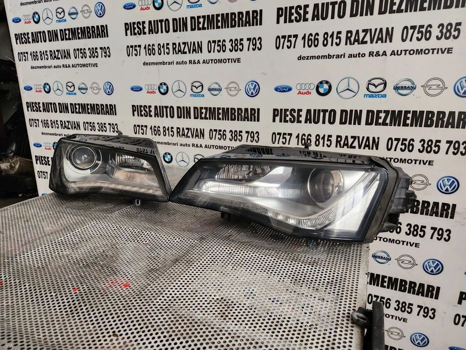Faruri Far Stanga Dreapta Audi A8 4H D4 Led Bi-Xenon Adaptiv Volan Stanga Complete Cod 4H  4H Dezme