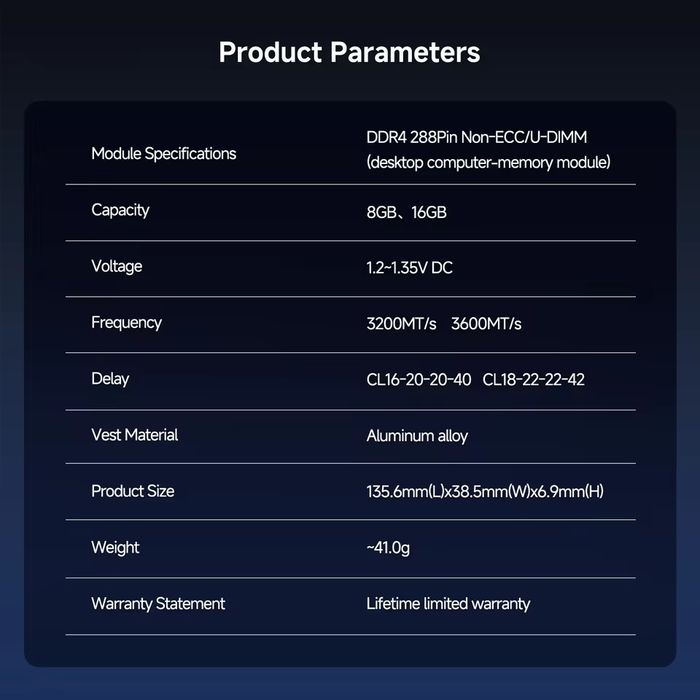 Memorie RAM DDR 4 32 GB 3600 MHZ (2X16GB)