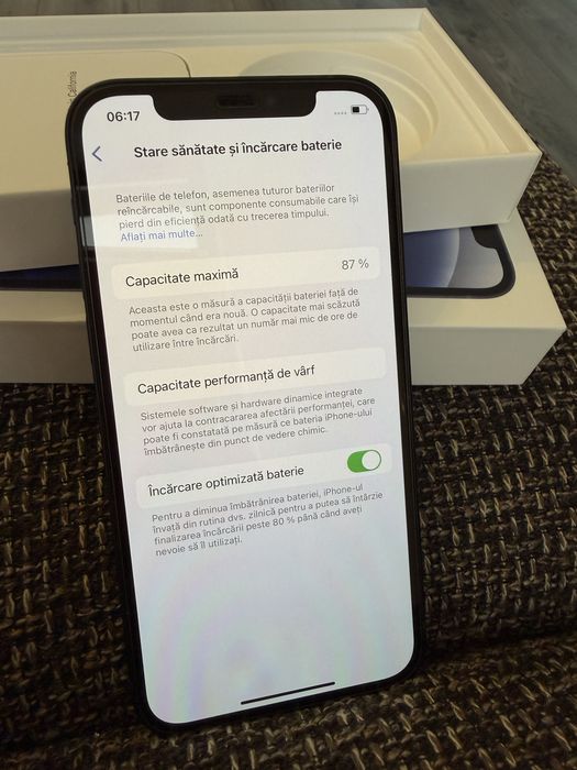 iPhone 12 Black 64Gb Baterie 87% impecabil