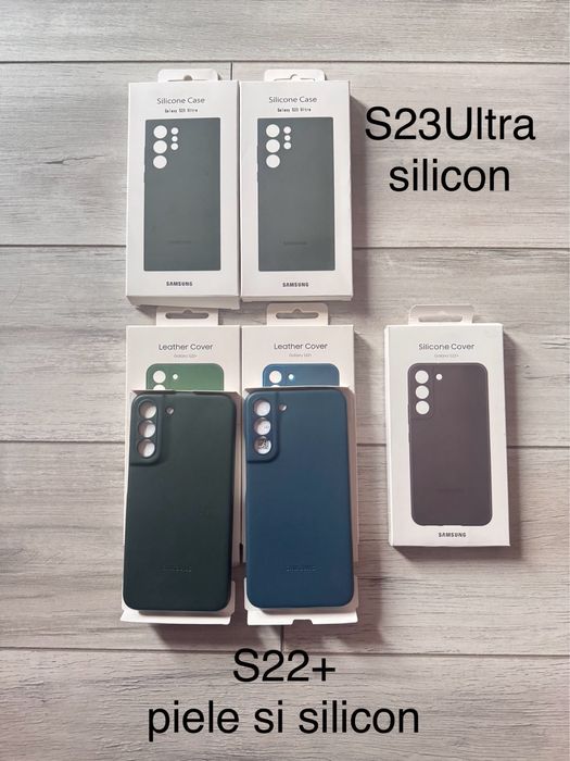 Huse Piele/Silicon Samsung Leather/Silicone Cover seria S22/23/24/S25