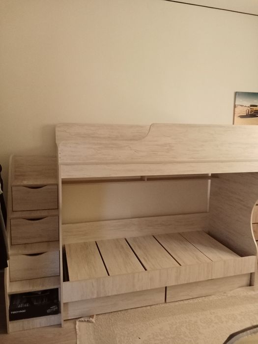 Двухъярусная кровать 80x180 см, белый