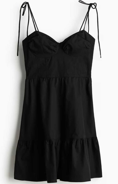 Платье бренда H&M, цвет чёрный, размер M