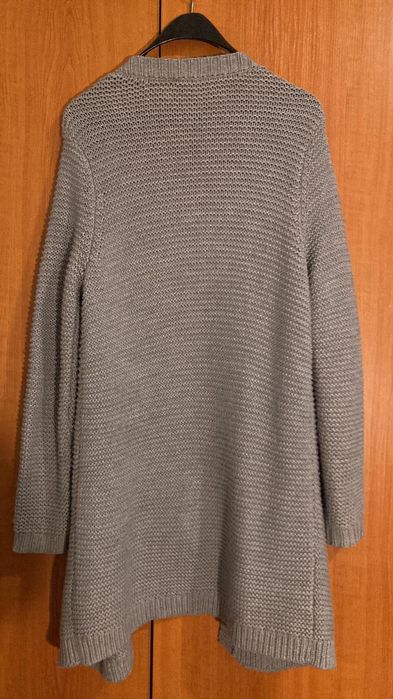 Сива оувърсайз плетена жилетка Монтего/ Grey oversize vest Montego