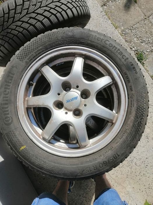 4бр зимни гуми Continental winter contact 185/60/R15 dot 2524 + джанти alutec  6J x 15H2