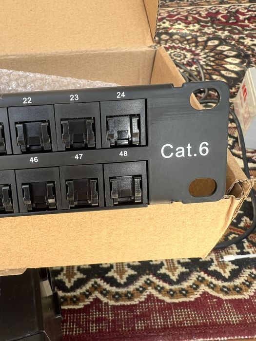 48port patch panel CAT6 RJ45 19” 1U