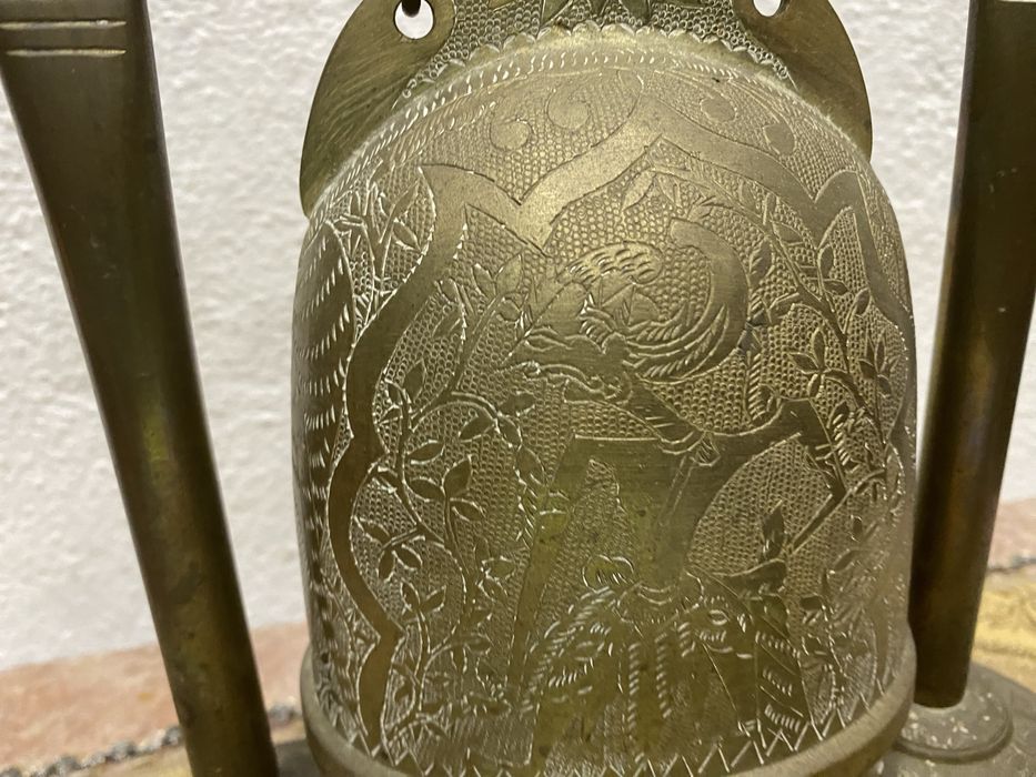 Настолен гонг от  масивен месинг от индия буда будизъм шива азия