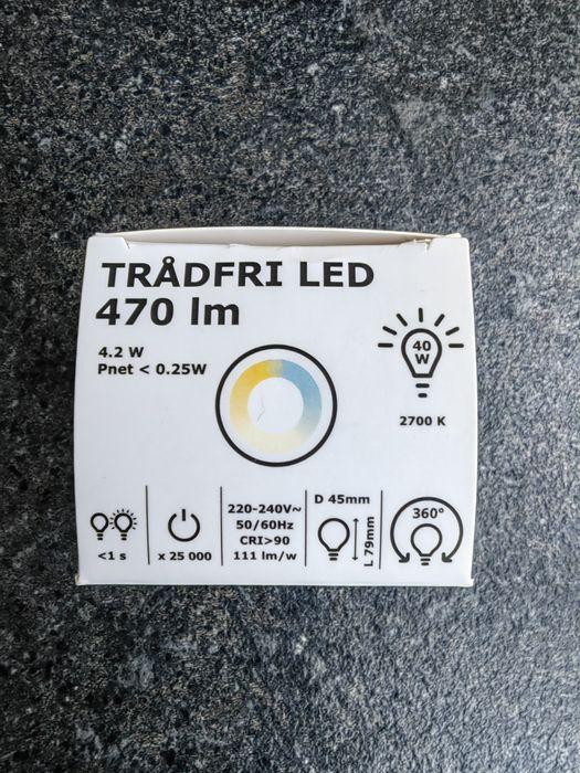 Bec smart Ikea TRADFRI led, E14, 470 lm