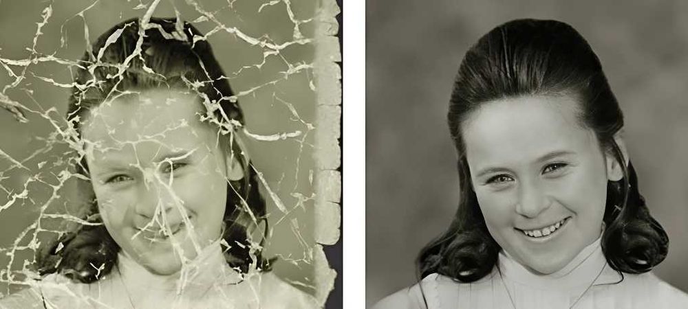 Реставрация фото. Царапины трещины. Восстановление ретро фотографий