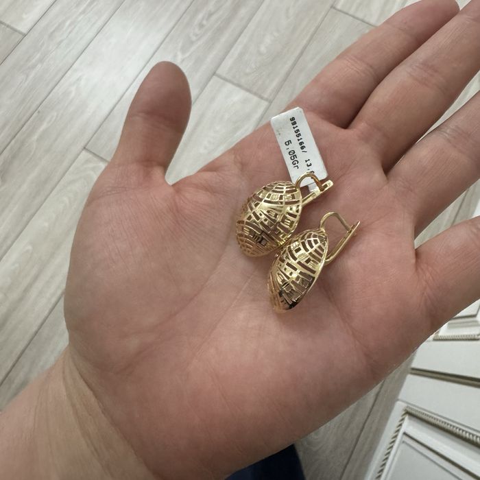 Серьги 585 желтое золото