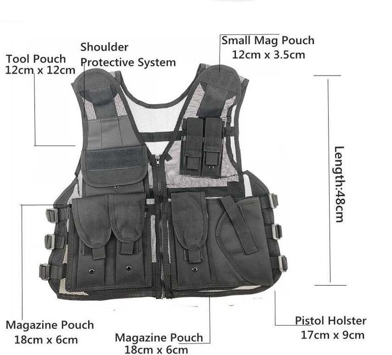 Олекотена тактическа/полицейска жилетка