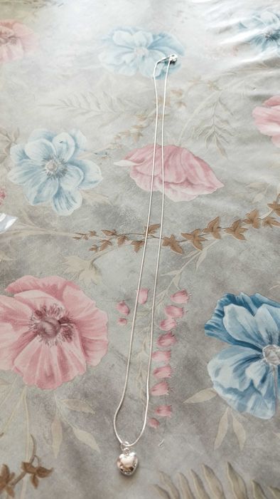 Ново дамско колие със сърце, медицинска стомана, сребърно покритие