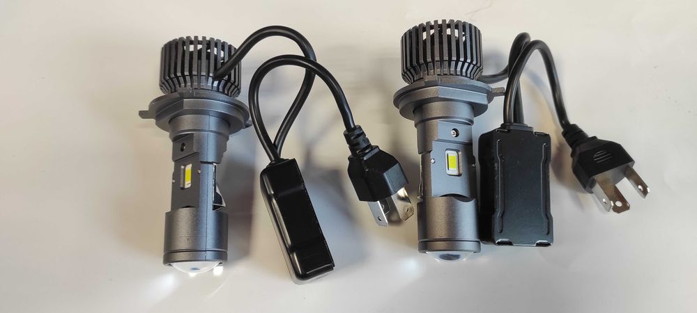LED ЛЕД диодни крушки с лупа H4 Х4 12V - 24V 80W 12000LM