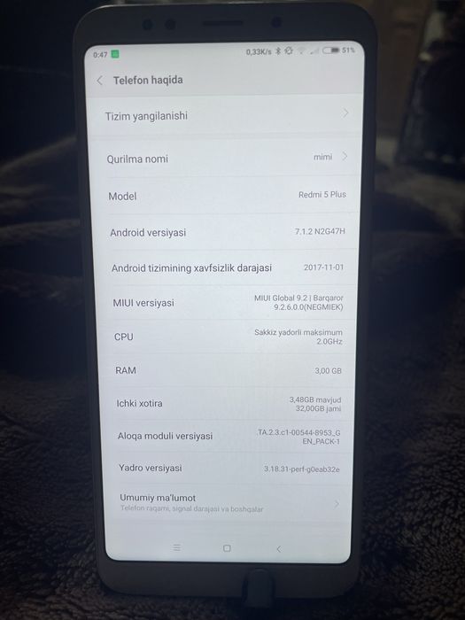 Redmi 5 ishlashi yaxshi
