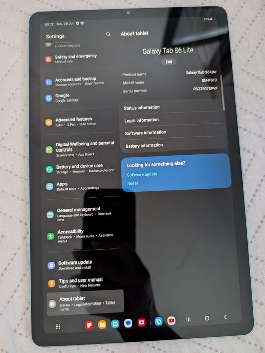 Tableta Samsung galaxy tab s6 lite