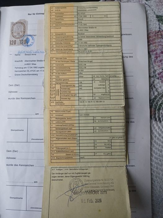 Vând remorca în stare bună de funcționare