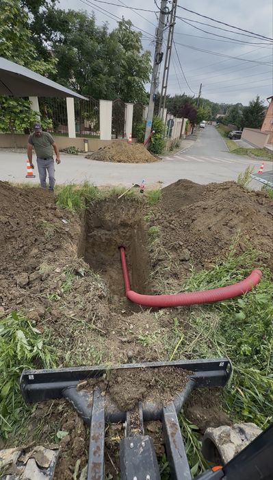 Subtraversare racheta pneumatica cabluri curent teava apa gaz canal fibra optica subtraversari sosele alei betonate pavele trotuare etc
