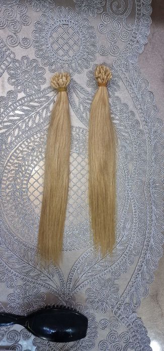 Славянска коса на кератинови кичури 120броя65см.  И 130бр5бсм