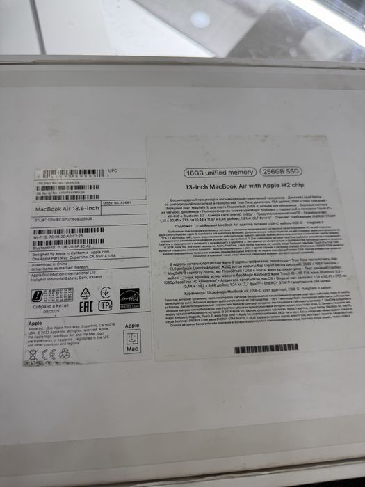 MacBook Air 13 M2 16/256/100% 8цикла