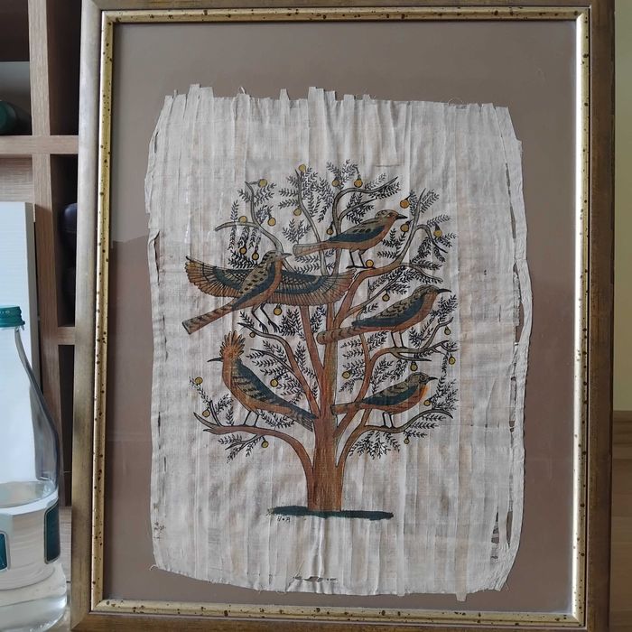 Египетски картини върху папирус с рамка 53х43см