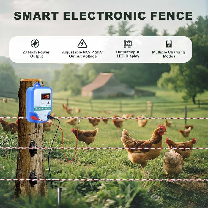 Електропастир 15KM 12000V 2J за ферма и животни