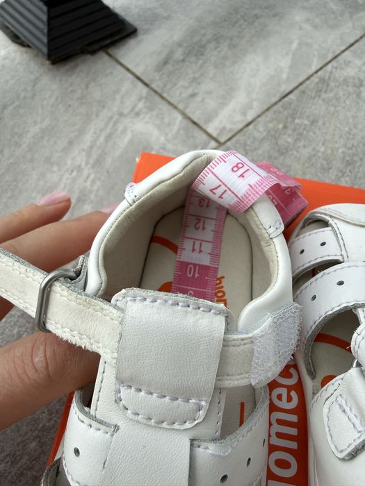 Sandale Biomecanics din piele albe nr. 20