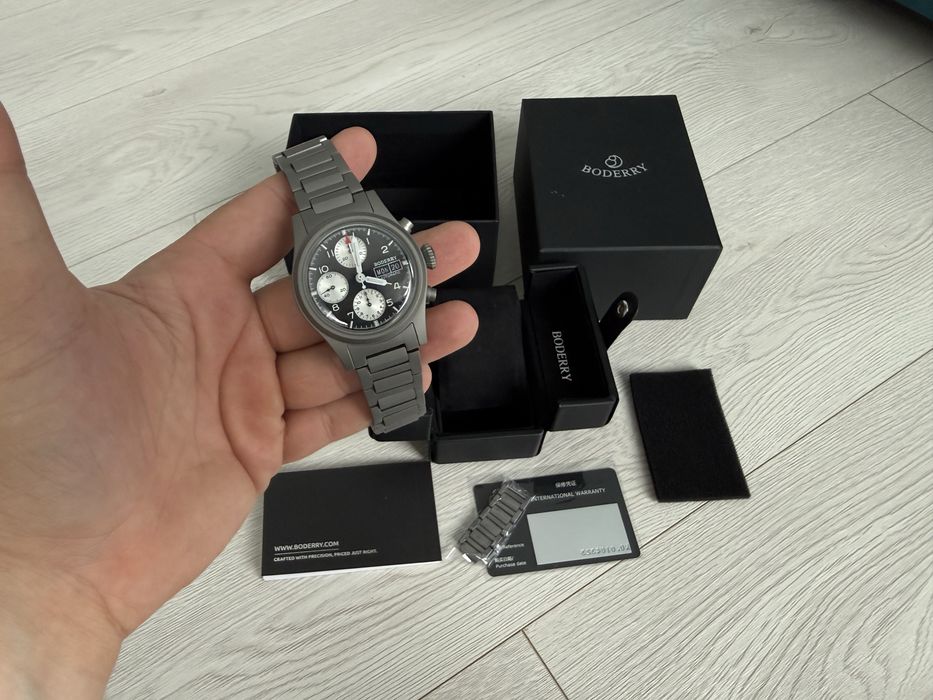 Ceas B. Landmaster Panda Titan automat NOU schimb cu sinn omega breitling