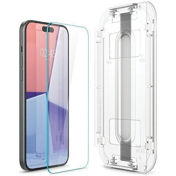 Spigen glas.tr iphone 15 6.1" "ez fit" 2 pcs. clear tempered glass agl