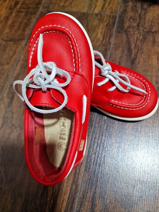 Mocasini piele roșii