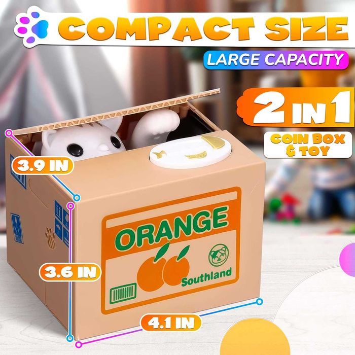 Pusculita interactiva Jucarie Automata pentru Economii cu Mieunat