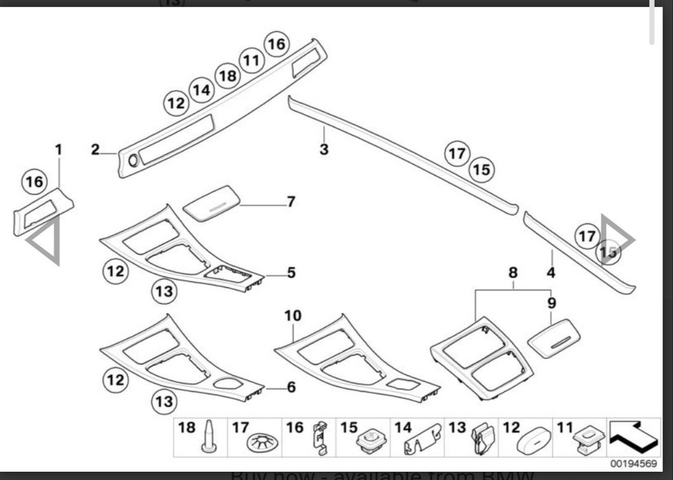 BMW Original Pin d=6x25 - 51458266808 Нови оригинални пинове за лайсни БМВ