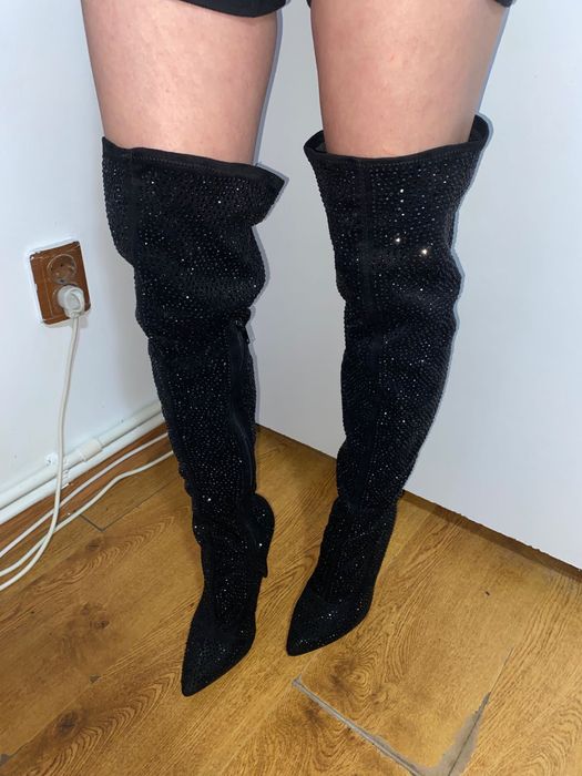 Cizme inalte cu pietre