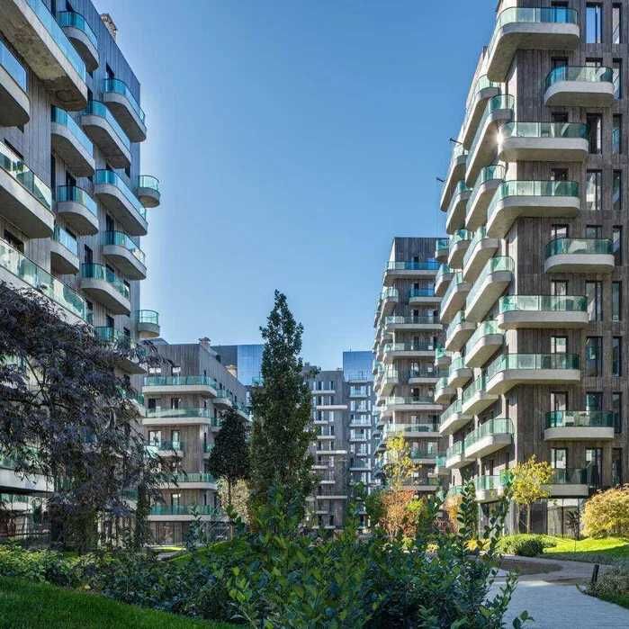 ЖК Parkwood  Коробка 42м2+Балкон Вид во двор 10 этаж