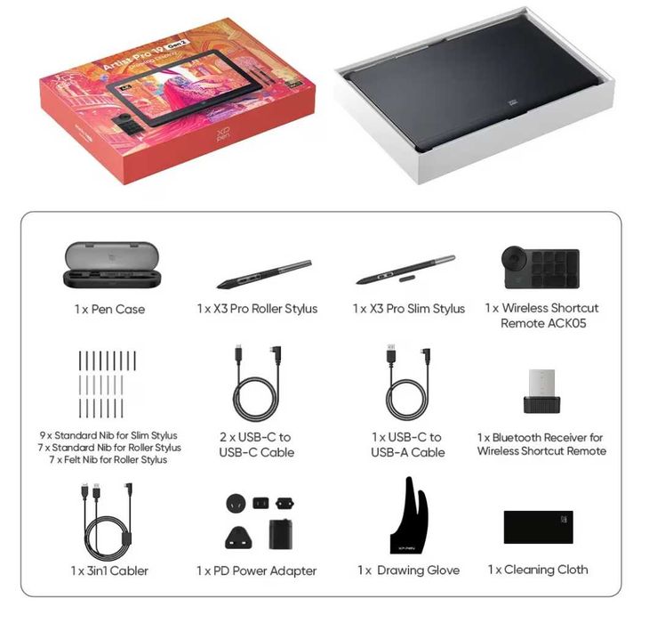 Tableta grafica, XP-PEN, Artist 19 Pro Gen 2 4K, 16K X3 Pro, 3840x2160