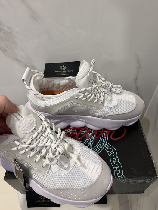 *PREMIUM*  Versace Chain Reaction White Calitate Premium ( Livrare cu Verificare Colet)