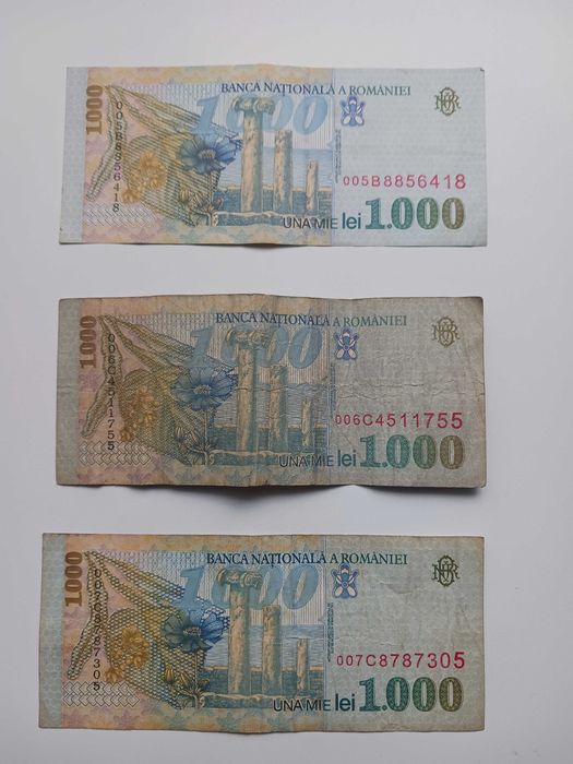 Vand lot bancnote 5000 , 1000, 500