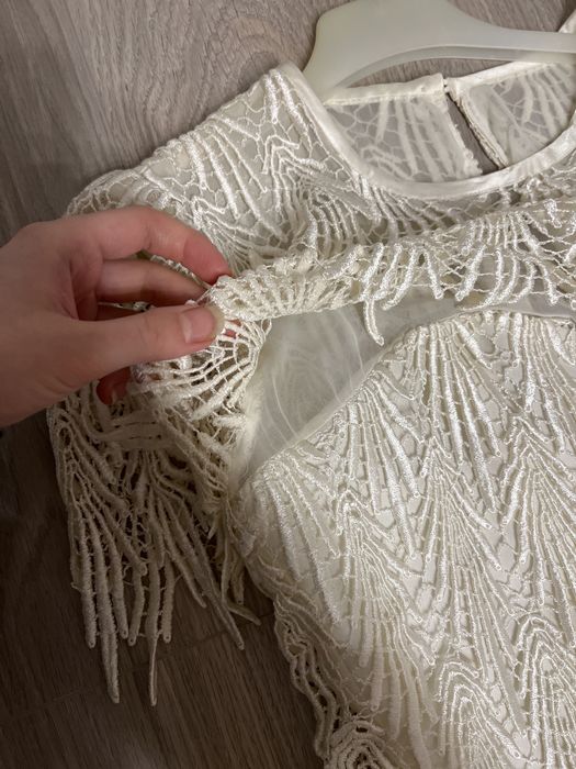 Rochie eleganta alb/crem