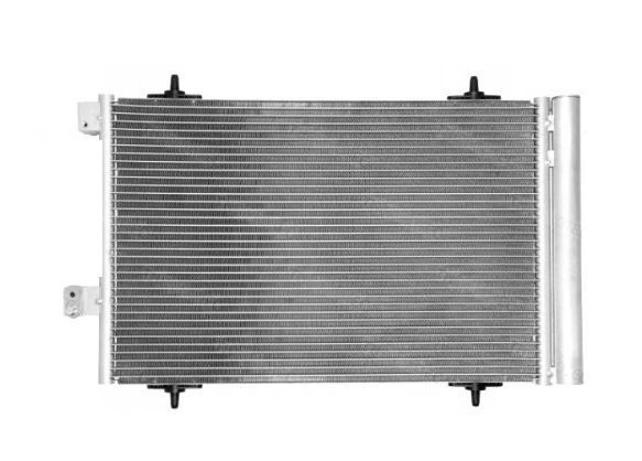 Condensator climatizare Citroen C5 (RD/TD), 02.2008-, motor 2.0 HDI, 100 kw diesel, cutie manuala/automata, full aluminiu brazat, 570(525)x375x16 mm, cu uscator si filtru integrat