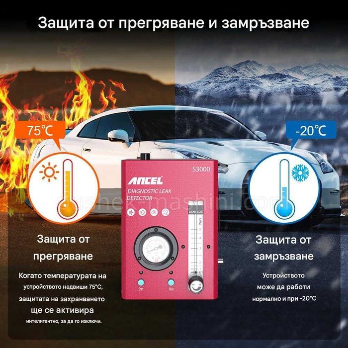 Пушек машина с вграден компресор. За тест на EVAP, турбо система и др.